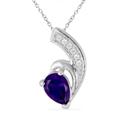 BUY REAL IOLITE GEMSTONE CLASSIC PENDANT IN 925 SILVER
